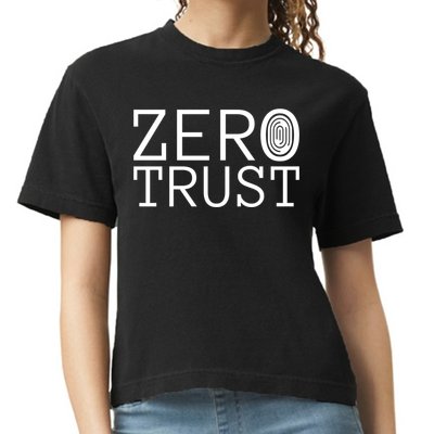 Zero Trust Cyber Security Hacking Programmer Developer Funny Gift Comfort Colors Boxy T-Shirt