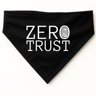 Zero Trust Cyber Security Hacking Programmer Developer Funny Gift USA-Made Doggie Bandana