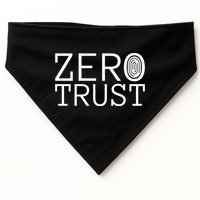Zero Trust Cyber Security Hacking Programmer Developer Funny Gift USA-Made Doggie Bandana