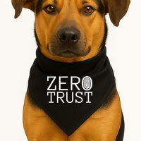 Zero Trust Cyber Security Hacking Programmer Developer Funny Gift USA-Made Doggie Bandana