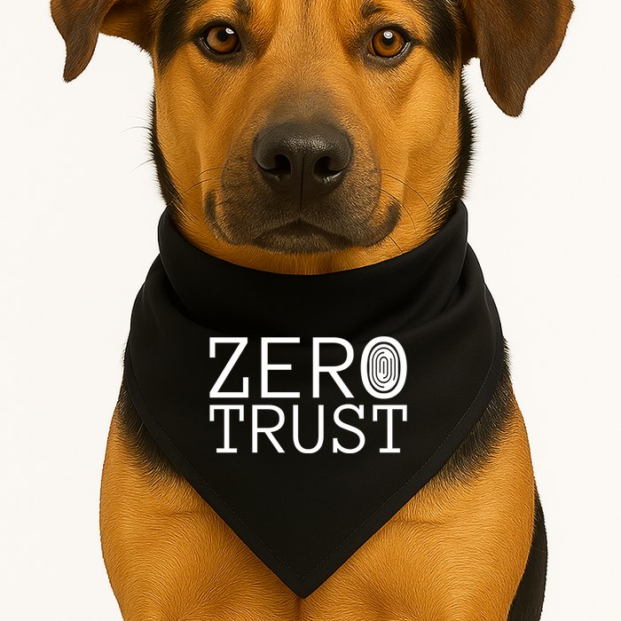 Zero Trust Cyber Security Hacking Programmer Developer Funny Gift USA-Made Doggie Bandana