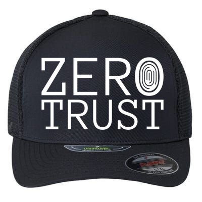 Zero Trust Cyber Security Hacking Programmer Developer Funny Gift Flexfit Unipanel Trucker Cap