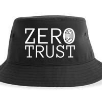 Zero Trust Cyber Security Hacking Programmer Developer Funny Gift Sustainable Bucket Hat
