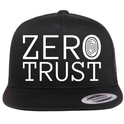 Zero Trust Cyber Security Hacking Programmer Developer Funny Gift Flatbill Hat