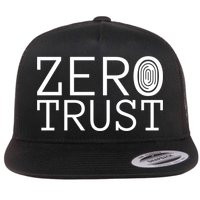 Zero Trust Cyber Security Hacking Programmer Developer Funny Gift Flatbill Hat