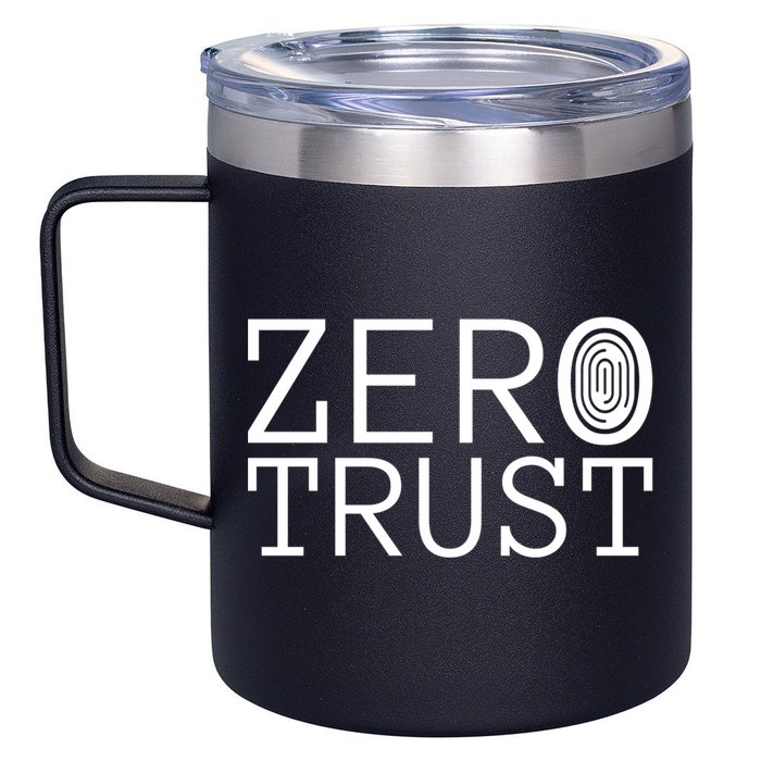 Zero Trust Cyber Security Hacking Programmer Developer Funny Gift 12oz Stainless Steel Coffee Mug
