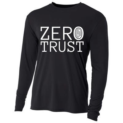 Zero Trust Cyber Security Hacking Programmer Developer Funny Gift Cooling Performance Long Sleeve Crew