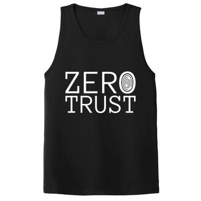 Zero Trust Cyber Security Hacking Programmer Developer Funny Gift PosiCharge Competitor Tank