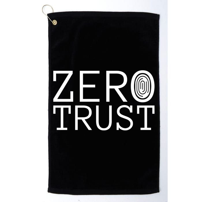 Zero Trust Cyber Security Hacking Programmer Developer Funny Gift Golf Towel