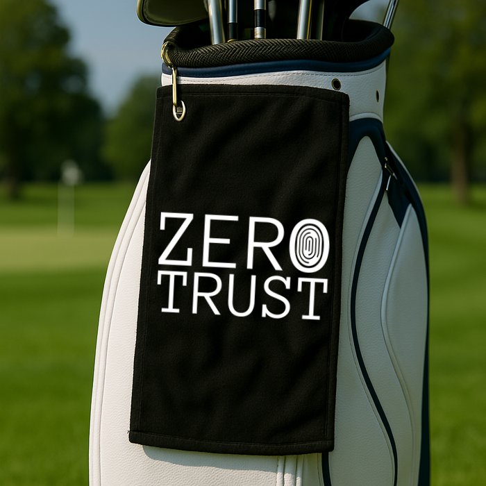 Zero Trust Cyber Security Hacking Programmer Developer Funny Gift Golf Towel
