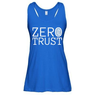 Zero Trust Cyber Security Hacking Programmer Developer Funny Gift Ladies Essential Flowy Tank