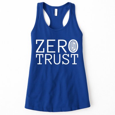 Zero Trust Cyber Security Hacking Programmer Developer Funny Gift Womens Tank Top