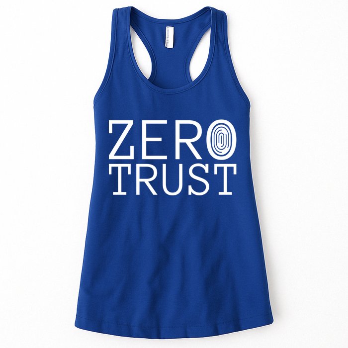 Zero Trust Cyber Security Hacking Programmer Developer Funny Gift Womens Tank Top
