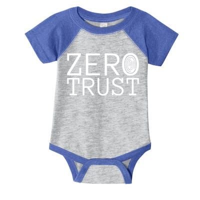 Zero Trust Cyber Security Hacking Programmer Developer Funny Gift Infant Baby Jersey Bodysuit
