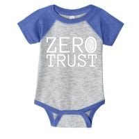 Zero Trust Cyber Security Hacking Programmer Developer Funny Gift Infant Baby Jersey Bodysuit