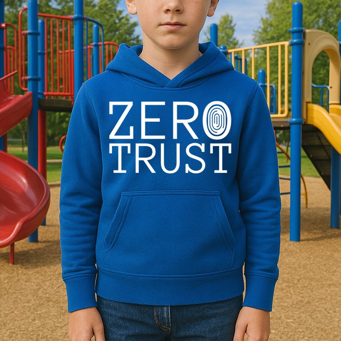 Zero Trust Cyber Security Hacking Programmer Developer Funny Gift Kids Hoodie