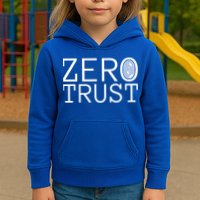 Zero Trust Cyber Security Hacking Programmer Developer Funny Gift Kids Hoodie