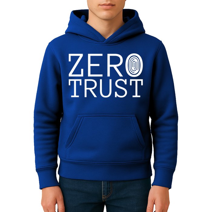 Zero Trust Cyber Security Hacking Programmer Developer Funny Gift Kids Hoodie