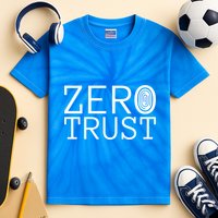 Zero Trust Cyber Security Hacking Programmer Developer Funny Gift Kids Tie-Dye T-Shirt