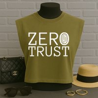 Zero Trust Cyber Security Hacking Programmer Developer Funny Gift Garment-Dyed Women's Muscle Tee