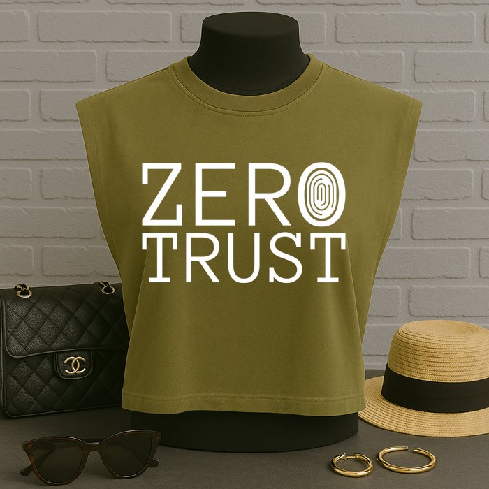 Zero Trust Cyber Security Hacking Programmer Developer Funny Gift Garment-Dyed Women's Muscle Tee
