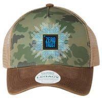 Zero Trust Cyber Security Hacking Programmer Developer Funny Gift Legacy Tie Dye Trucker Hat
