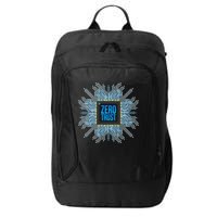 Zero Trust Cyber Security Hacking Programmer Developer Funny Gift City Backpack