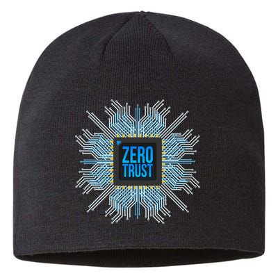 Zero Trust Cyber Security Hacking Programmer Developer Funny Gift Sustainable Beanie