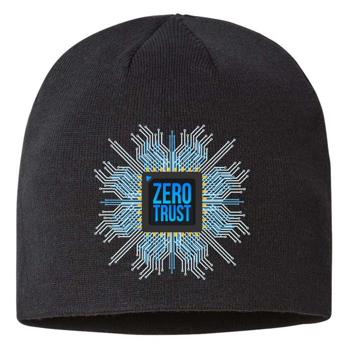 Zero Trust Cyber Security Hacking Programmer Developer Funny Gift Sustainable Beanie