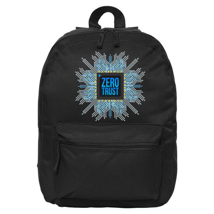 Zero Trust Cyber Security Hacking Programmer Developer Funny Gift 16 in Basic Backpack