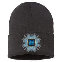 Zero Trust Cyber Security Hacking Programmer Developer Funny Gift Sustainable Knit Beanie