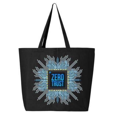 Zero Trust Cyber Security Hacking Programmer Developer Funny Gift 25L Jumbo Tote