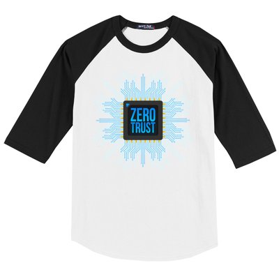 Zero Trust Cyber Security Hacking Programmer Developer Funny Gift Baseball Sleeve Shirt