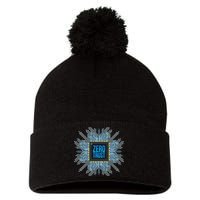 Zero Trust Cyber Security Hacking Programmer Developer Funny Gift Pom Pom 12in Knit Beanie
