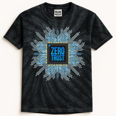 Zero Trust Cyber Security Hacking Programmer Developer Funny Gift Kids Tie-Dye T-Shirt