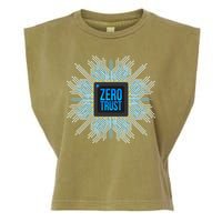 Zero Trust Cyber Security Hacking Programmer Developer Funny Gift Garment-Dyed Women's Muscle Tee