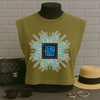 Zero Trust Cyber Security Hacking Programmer Developer Funny Gift Garment-Dyed Women's Muscle Tee