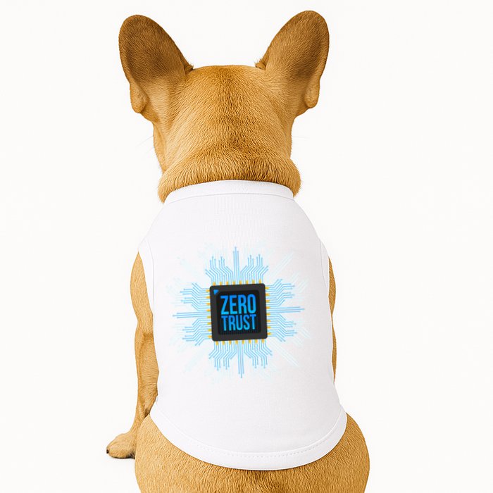 Zero Trust Cyber Security Hacking Programmer Developer Funny Gift Doggie Tank