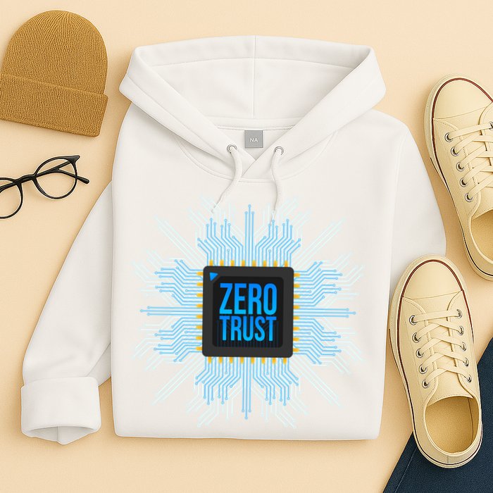 Zero Trust Cyber Security Hacking Programmer Developer Funny Gift Hoodie