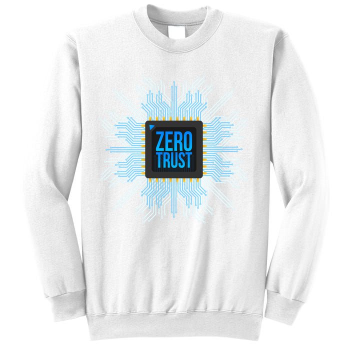 Zero Trust Cyber Security Hacking Programmer Developer Funny Gift Sweatshirt