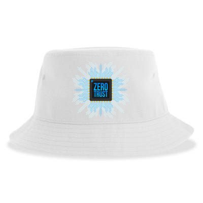 Zero Trust Cyber Security Hacking Programmer Developer Funny Gift Sustainable Bucket Hat