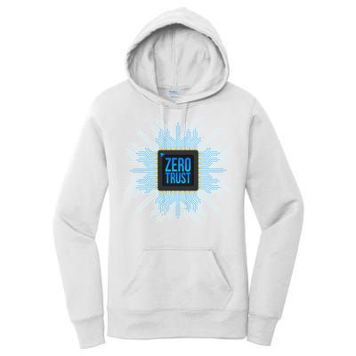 Zero Trust Cyber Security Hacking Programmer Developer Funny Gift Women's Pullover Hoodie