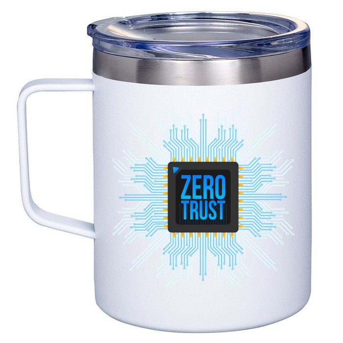 Zero Trust Cyber Security Hacking Programmer Developer Funny Gift 12oz Stainless Steel Coffee Mug