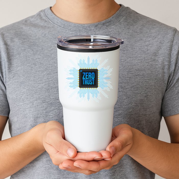 Zero Trust Cyber Security Hacking Programmer Developer Funny Gift Tumbler