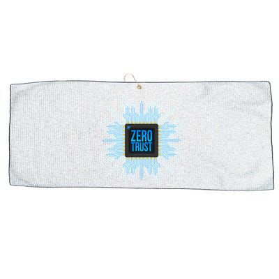 Zero Trust Cyber Security Hacking Programmer Developer Funny Gift Large Microfiber Waffle Golf Towel