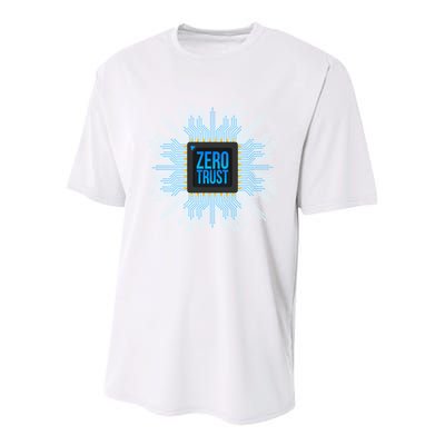 Zero Trust Cyber Security Hacking Programmer Developer Funny Gift Youth Performance Sprint T-Shirt