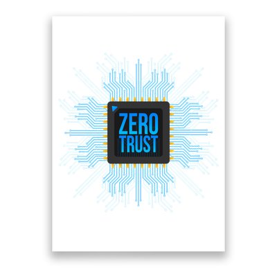 Zero Trust Cyber Security Hacking Programmer Developer Funny Gift Poster
