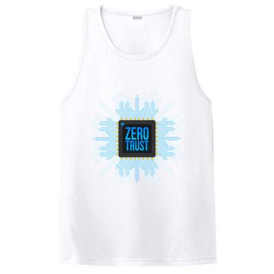 Zero Trust Cyber Security Hacking Programmer Developer Funny Gift PosiCharge Competitor Tank