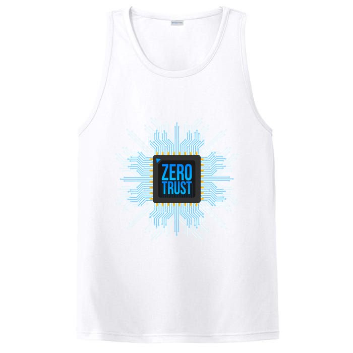 Zero Trust Cyber Security Hacking Programmer Developer Funny Gift PosiCharge Competitor Tank