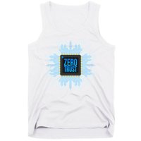 Zero Trust Cyber Security Hacking Programmer Developer Funny Gift Tank Top